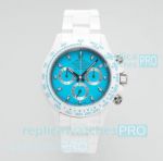 ZF Factory Replica Rolex Daytona ALL White Ceramic Blue Dial Men 40MM Watch